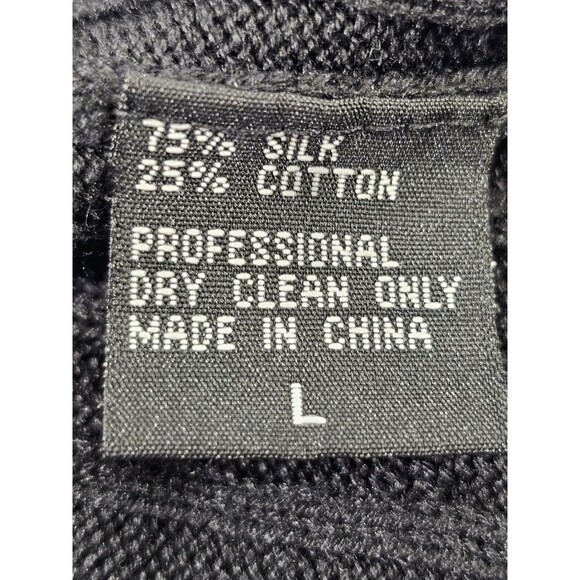 LM Women's L Mel & Lisa Black Ribbed Hooded open Front Cardigan Sweater Black - Picture 6 of 6